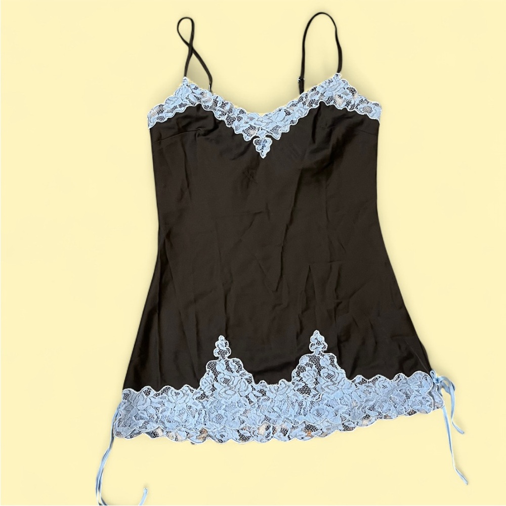 Forever 21 Black and Blue Lace Night Gown